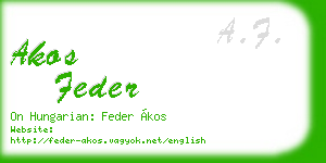 akos feder business card