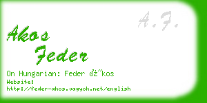 akos feder business card